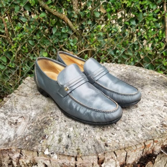 Sz 11 Vintage Men\'s Oakwoods Gray Dress Loafers main image 6